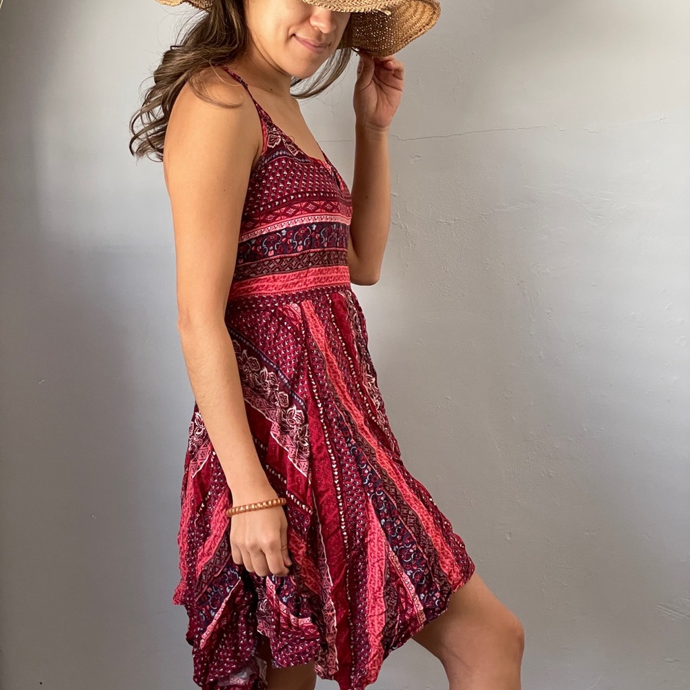 Red Boho Dress